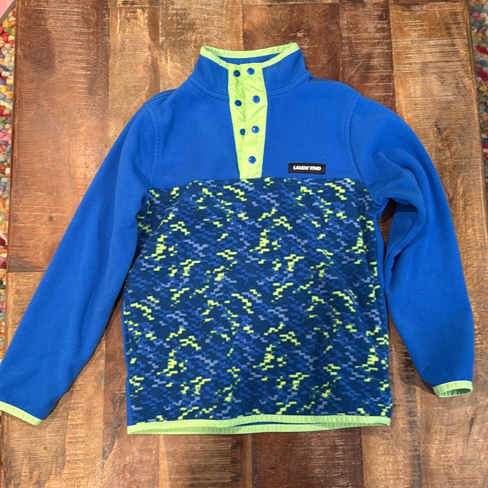 Lands End Boys Fleece in Blue